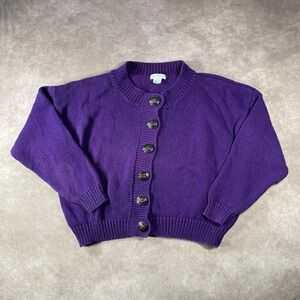 Elegant Purple Women's Cardigan